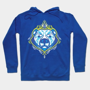 Pinstriped Polar Bear Hoodie